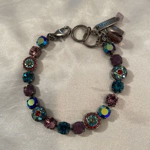 Mariana Bracelet with Blue, Purple, & Pink Crystals
